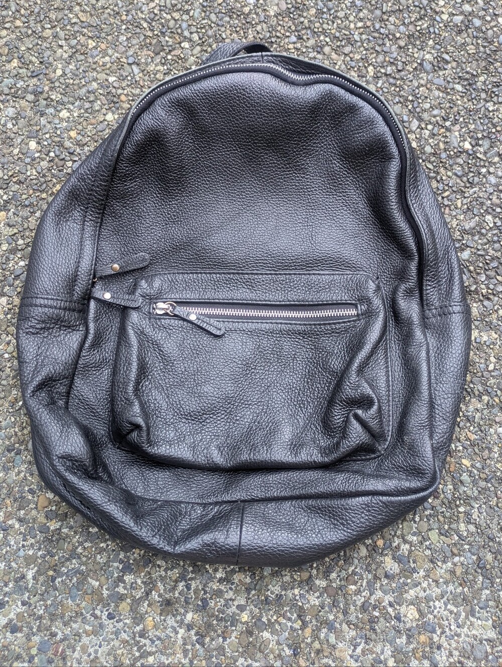 American Eagle Black Leather Backpack